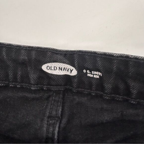 Old Navy OG Straight cuffed black high rise shorts size 8 - Picture 5 of 6
